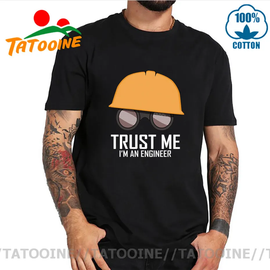 Поверьте мне я инженер футболка Мужская забавная механика день рождения раньше с