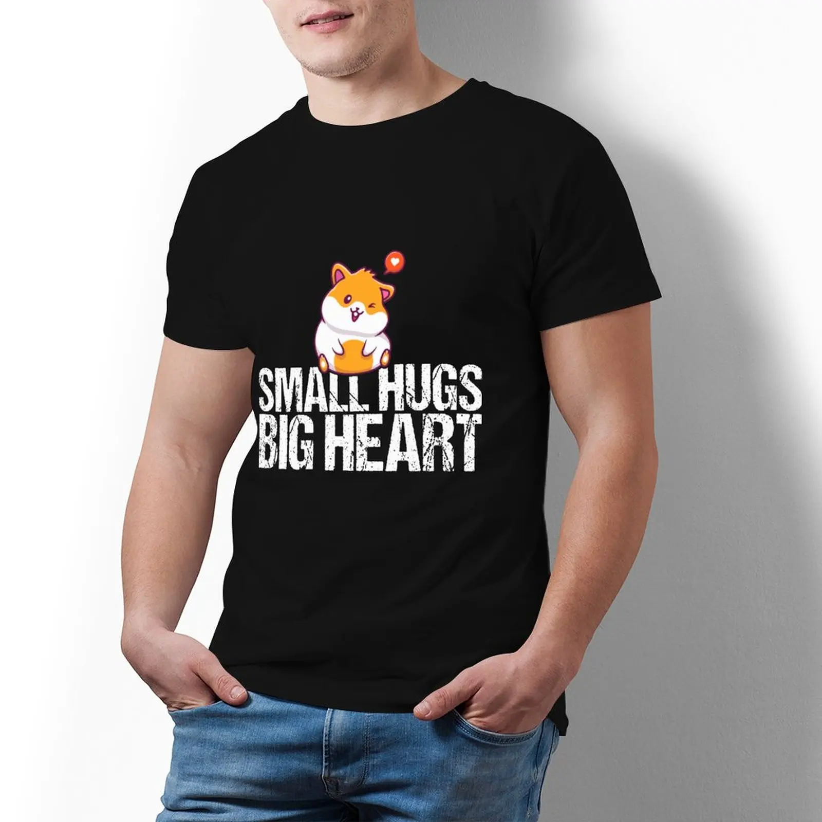 

Мужская Классическая хлопковая футболка с коротким рукавом, размеры до 5xl