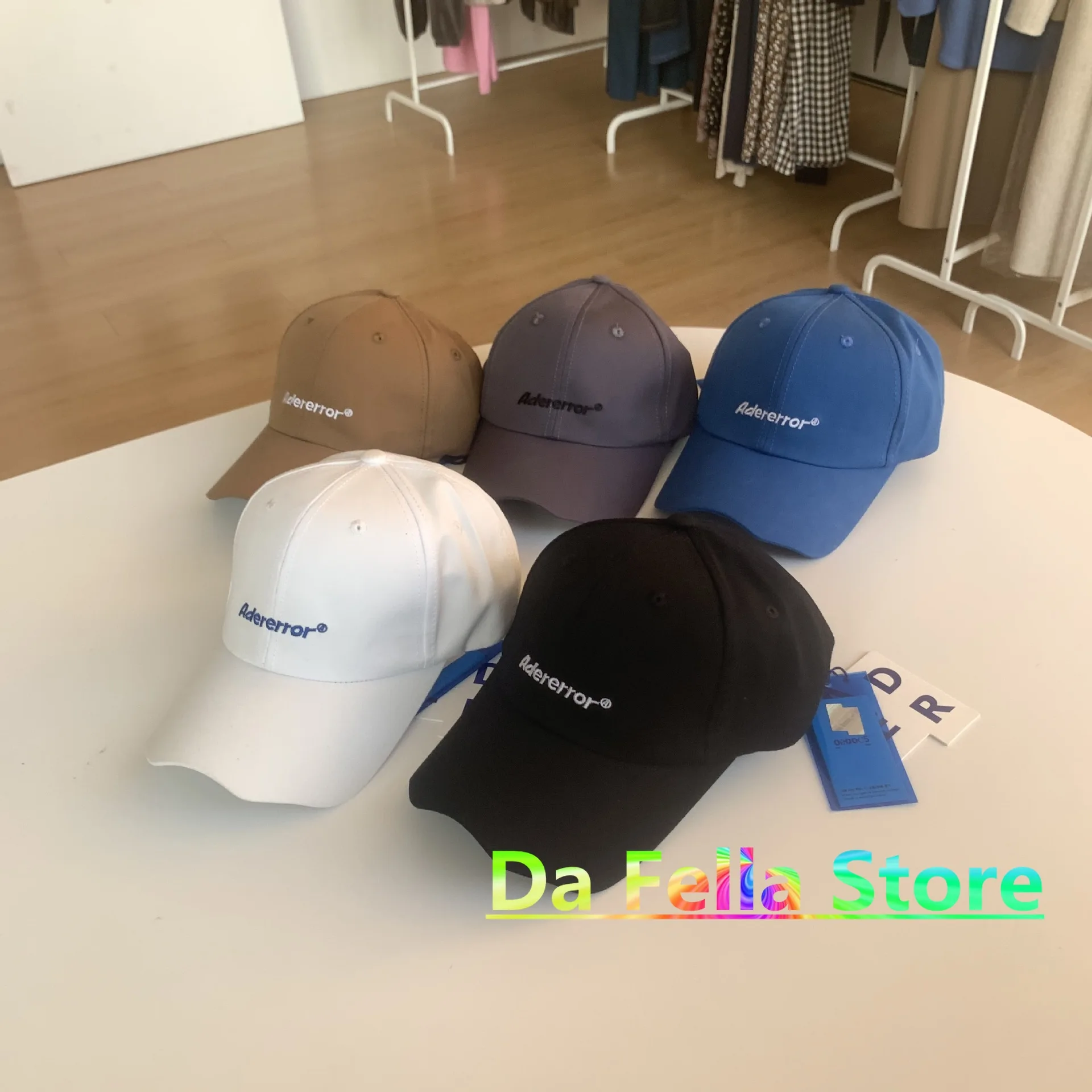 ADER ERROR Baseball Caps Men Women Adererror Embroidered Logo Hats High Quality Casual Black Ader Hats Back Cosmos Mark