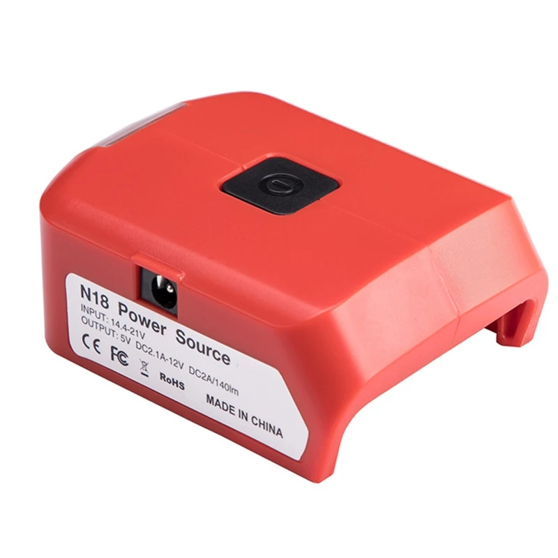 

Прочный 14,4/18v Батарея двойной Порты USB Выход 5V 2.1A/12V 2A адаптер с 3W светодиодный светильник высокое качество и Фирменная Новинка