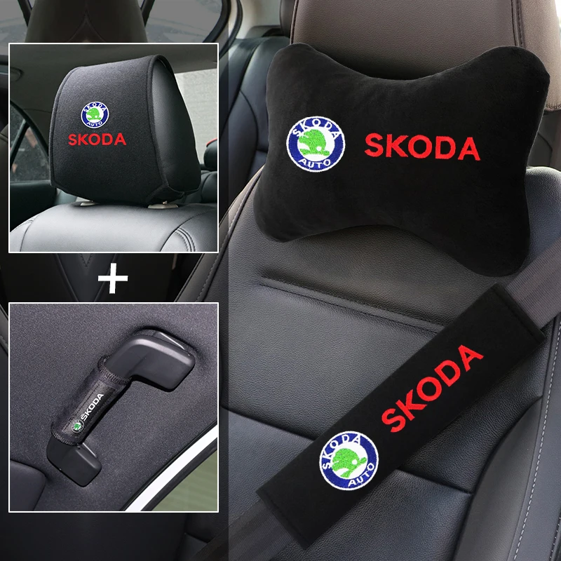 Подушка подголовник Skoda автомобильная Skoda