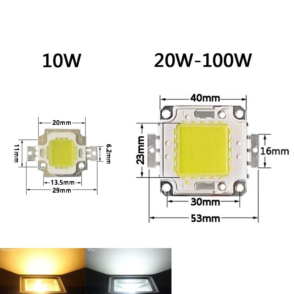Монолитный блок светодисветильник 10 Вт 20 30 50 70 100 smd квадратная лампа для