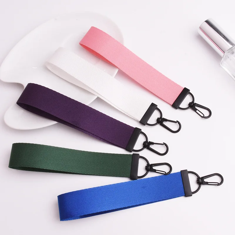 Solid Colors Ribbon Keychain Key Chain Lanyard For Phone Case Wallet Women Bag Charms Cars Keyring Ring S198 | Украшения и