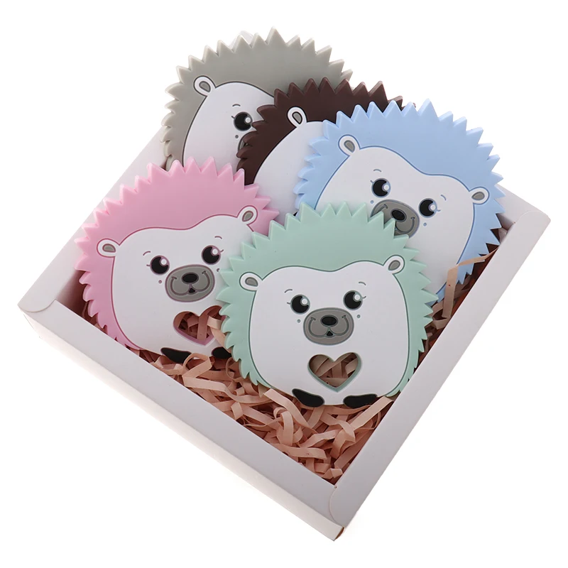 Mordedor de silicona para animales, collar de dentici&oacute;n de grado alimenticio, accesorios para colgante, Koala, unicornio, oso, erizo, Panda, sin Bpa, venta &uacute;nica-4