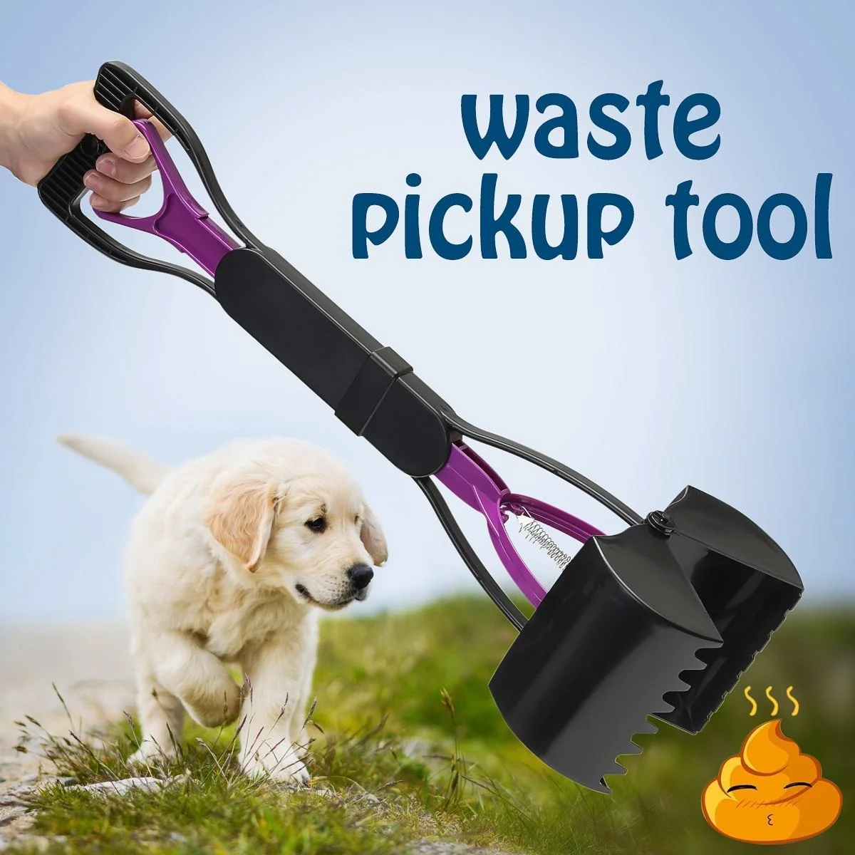 

For Dogs Pick Up Scooper Vegen Long Handles Dog Pooper Cleaning Bags Waste Pickup tool 600mm Products