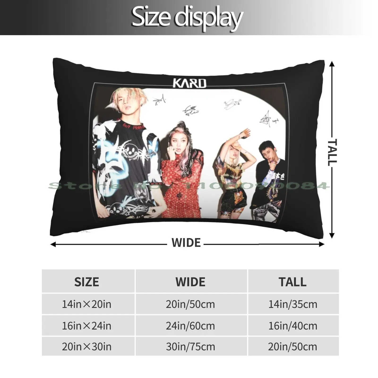 Кард? ?-Gunshot : Group (с печатными автографами) #1 Подушка Чехол 20x30 50*75 диван Ворон для
