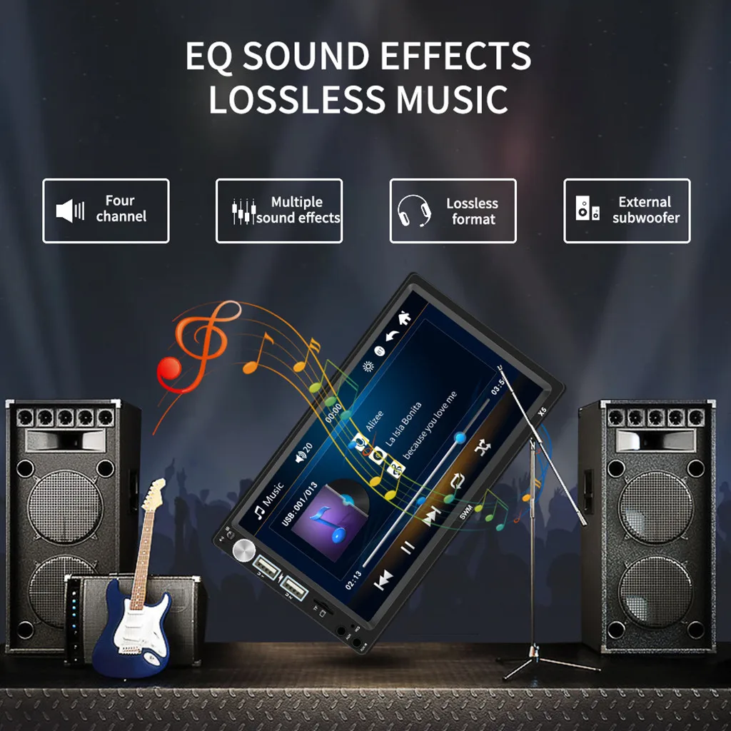 7-дюймовый автомобильный Bluetooth MP5 плеер USB Интерфейс для автомобильного аудио-видео автомобиля gps навигация с заднего Камера Аксессуары# BL30