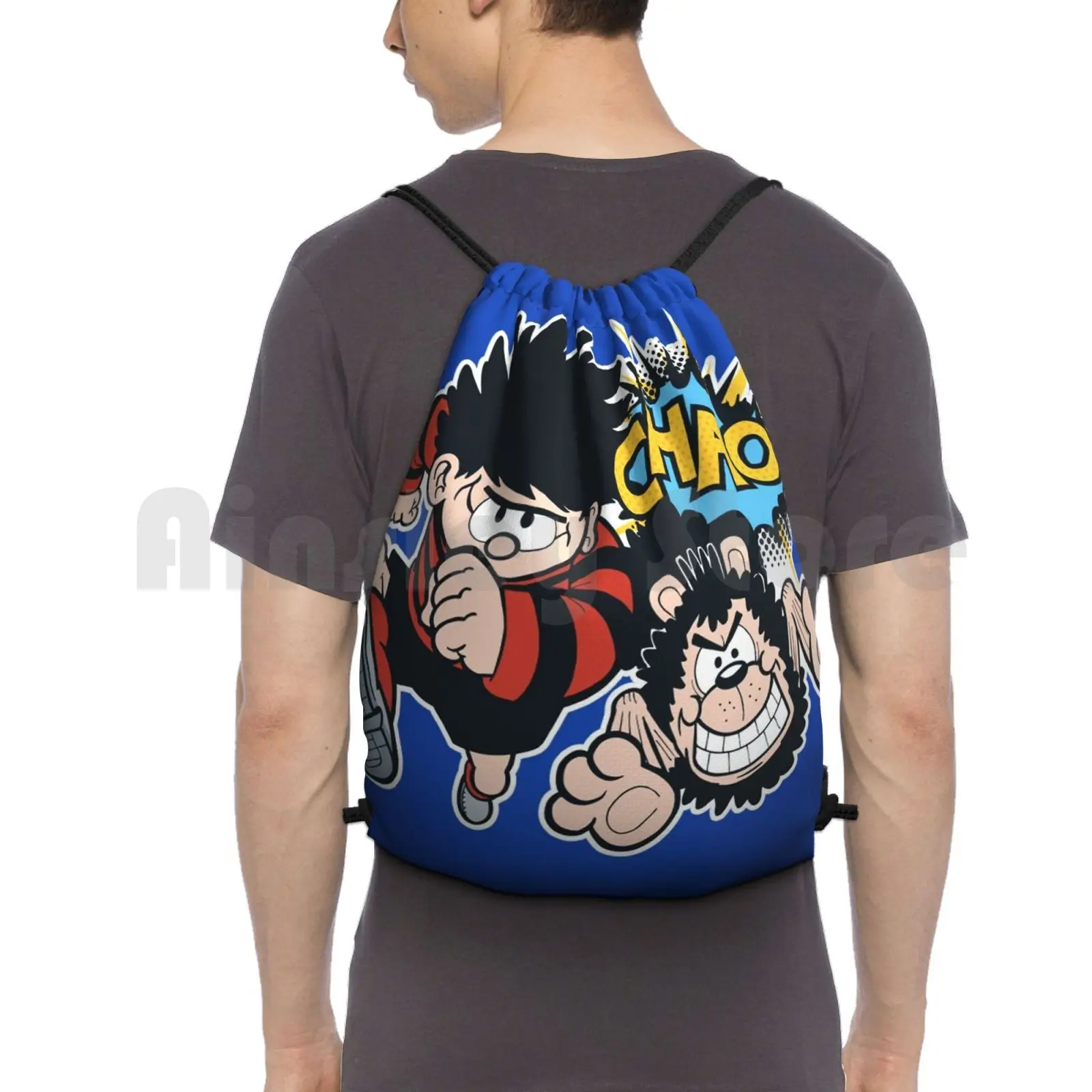 

Dennis And Gnasher Backpack Drawstring Bag Riding Climbing Gym Bag Dennis And Gnasher Dennis The Menace Beano Comic Old Cool