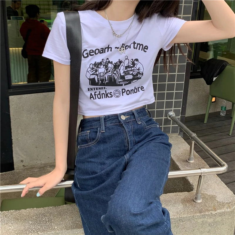 

women's t-shirt print short T-shirt summer short-sleeved shirt top Oversized t-shirt O-Neck Female Tops Harajuku Loose clothes