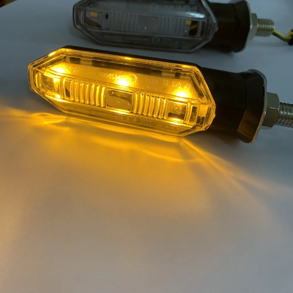 

2PCS LED Motorcycle Turn Signal Indicator Blinker Light Amber High Quality Durable For Kawasaki Honda Suzuki M10 Motorcycle