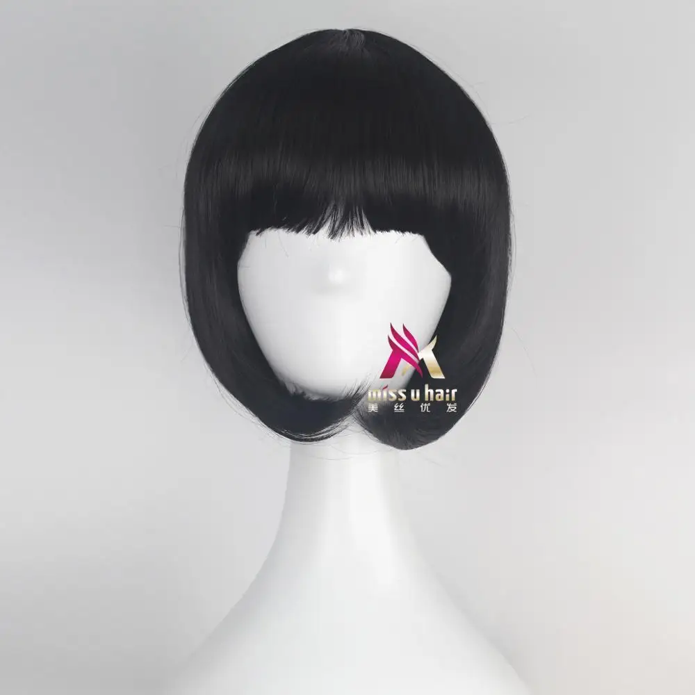 

Short High Temperature Fiber Hair Cosplay Wigs Synthetic Hair Heat Resistant BOBO Wig pink red black Straight Hair+wig cap