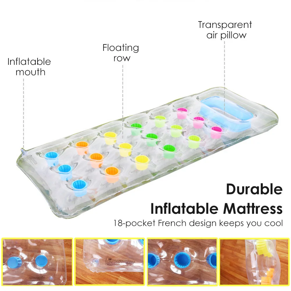 

Inflatable Float Hammock Lounge Floating Row Pool Float For Adults Beach Swimming Pool Water Sports Lounger Float Chair Mat