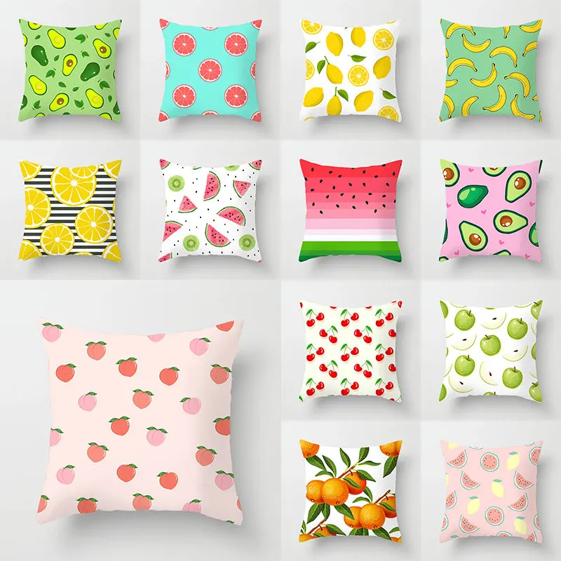 

Чехол на подушку с принтом арбуза, ананаса, домашний декор, Декоративные Чехлы для подушек, чехол для подушки