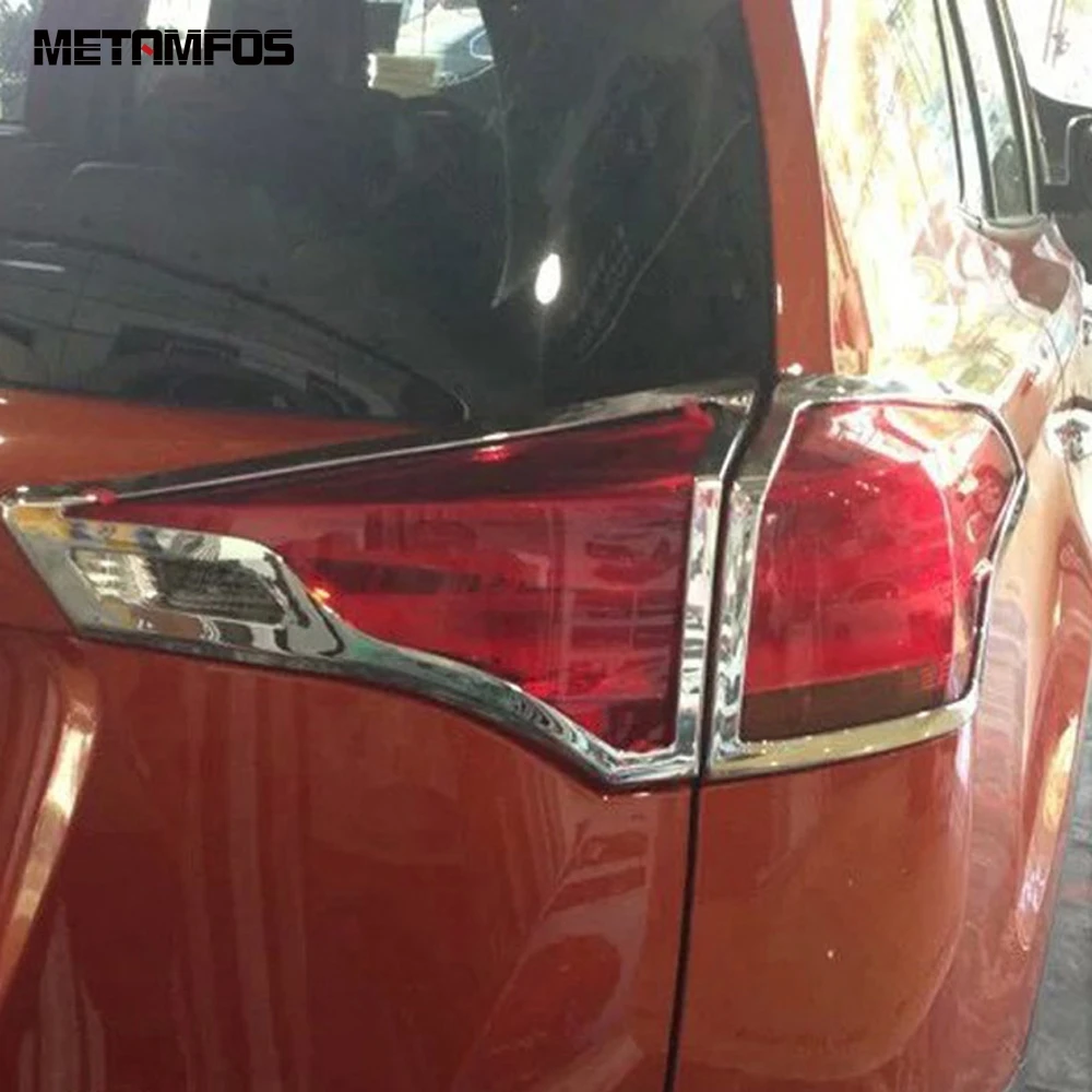 

For Toyota Rav4 Rav 4 2013-2015 Chrome Rear Light Lamp Taillamp Cover Trim Decoration Frame Exterior Accessories Car Styling