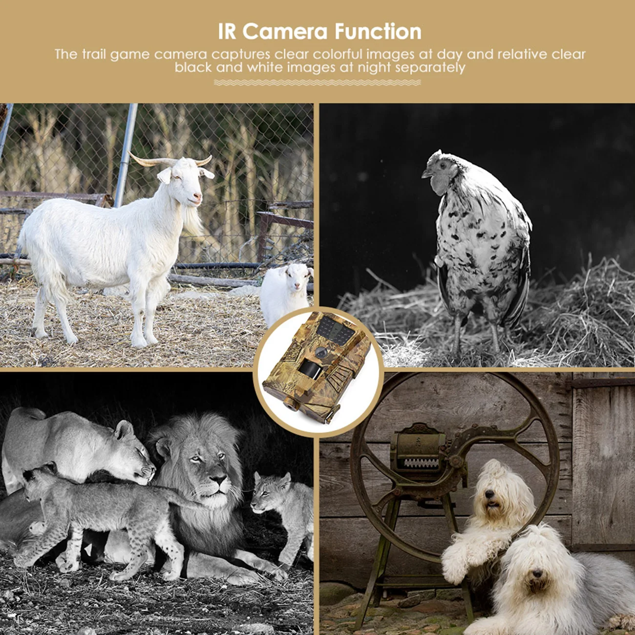 

HT001B Trail Camera 1080P 12MP 850nm IR LED 1s Trigger Time Wild Hunting Cameras Night Vision Wildlife Animal Photo Traps Camera