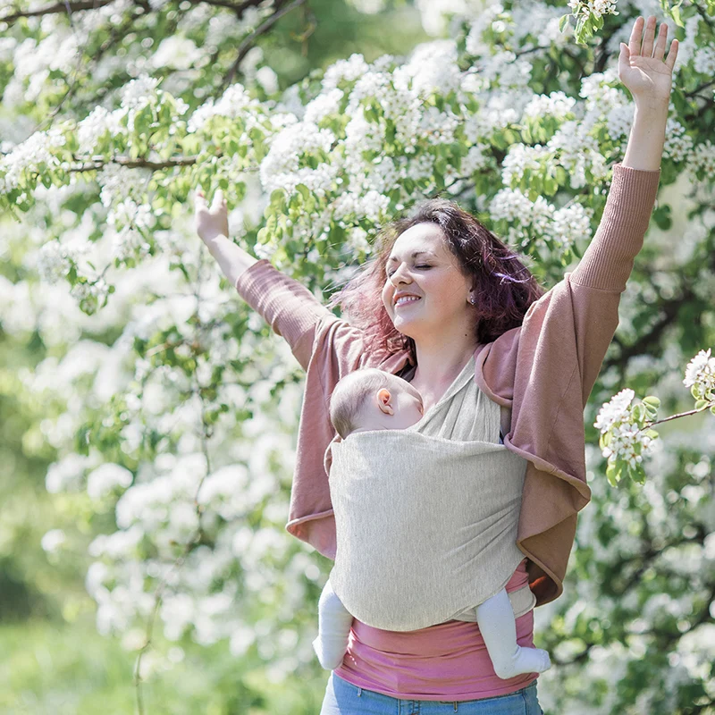 Слинг переноска для новорожденных мягкая дышащая накидка Хипсит удобный