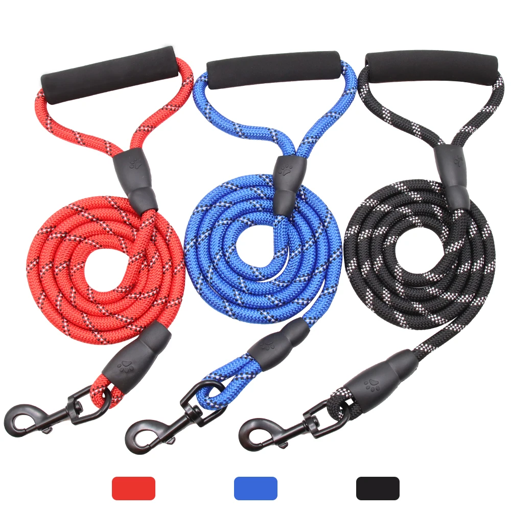 

New Pet Products Leash Reflective Nylon Round Rope Explosion-proof Okinawa Dog Walking Teddy Golden Retriever Pet Dog Leash