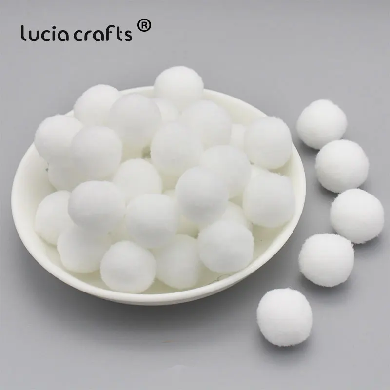 Lucia Crafts 50 шт./лот 20 мм разноцветные варианты помпон DIY Свадебные украшения Аксессуары для кукол J0801