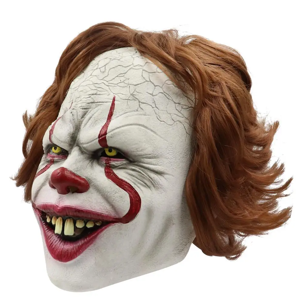 Маска Joker Pennywise для косплея Stephen King It глава 2 клоун из фильма ужас костюм на