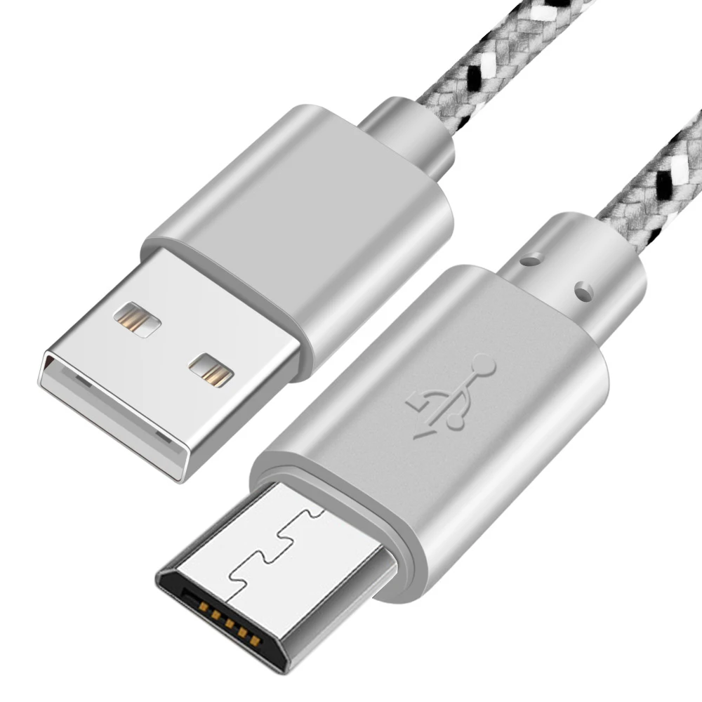 Micro USB кабель для синхронизации данных USB кабель для зарядки samsung htc huawei Xiaomi Tablet Android 1 м/2 м/3 м нейлоновая оплетка USB кабели для телефонов