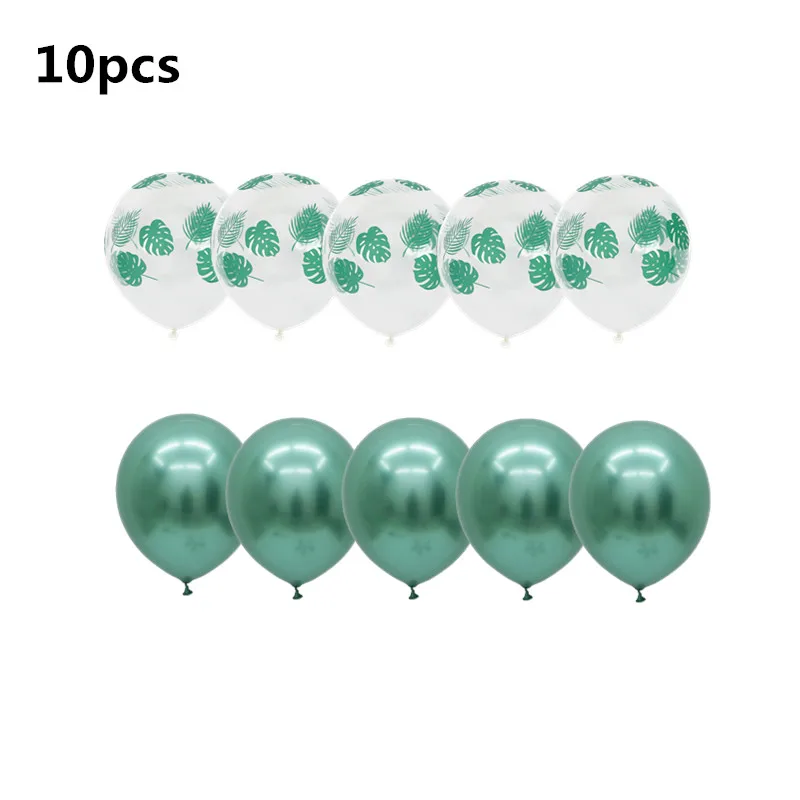 10pcs 10 шт./лот 10 дюймов розовый Фламинго монстера латексные шары Свадебные душ тропический летний день рождения украшения принадлежности - Цвет: 10pcs