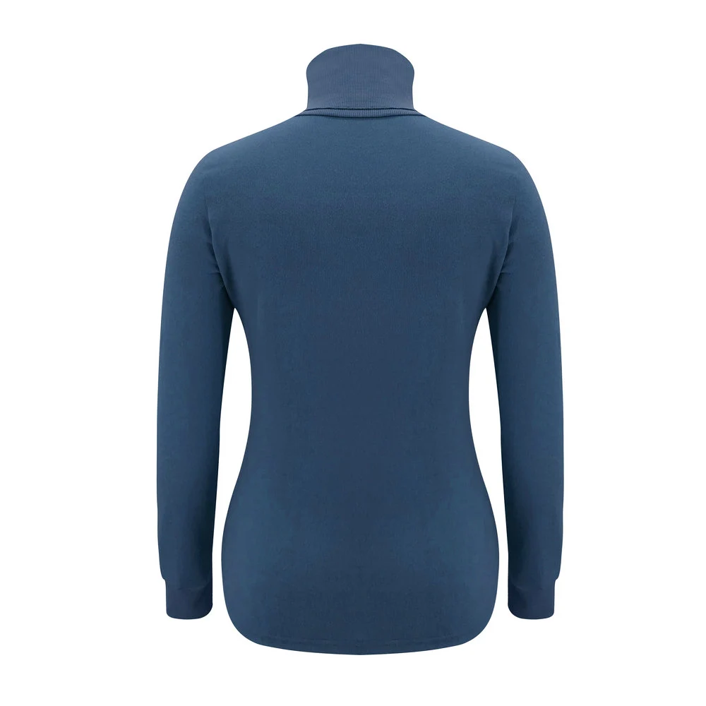 

IZALEWIS Women Sweater High-neck Flannel All-match Casual Top Winter Sweater Women England Style Full Solid Pullover 2020