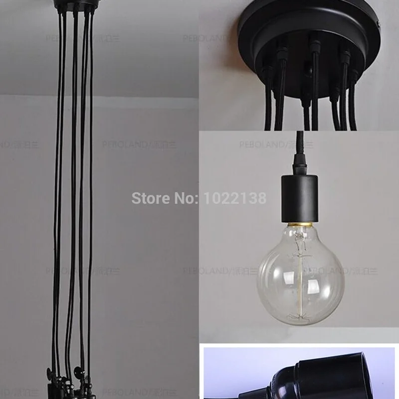 Лофт американский кантри Промышленный Склад Эдисон винтажные потолочные лампы