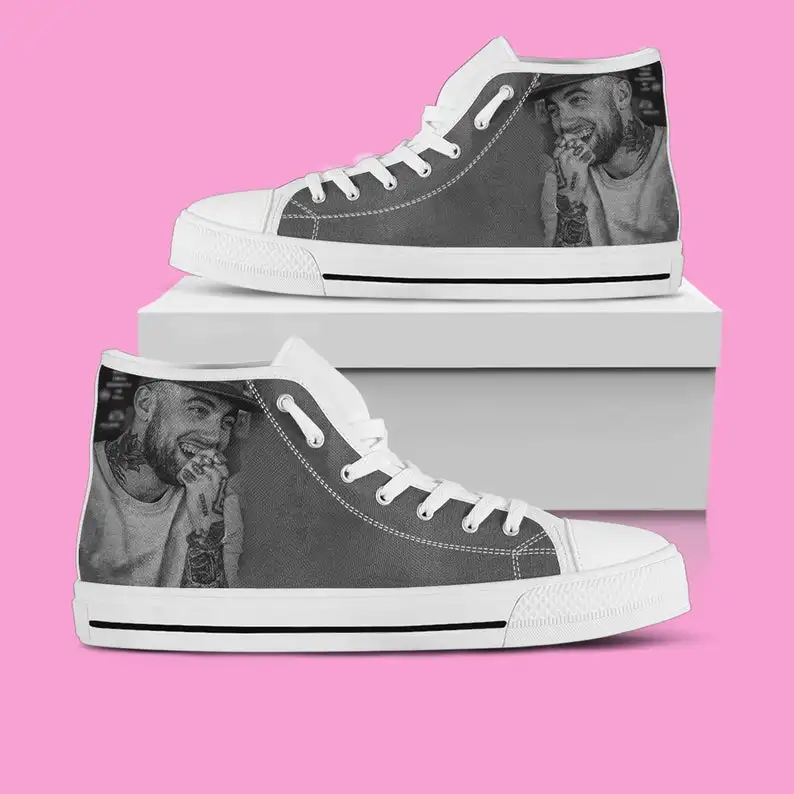 

Rip Mac Miller Hi tops, Mac Miller High Top, Mens Womens Designer Leisure Sneakers Men Casual Canvas Shoes