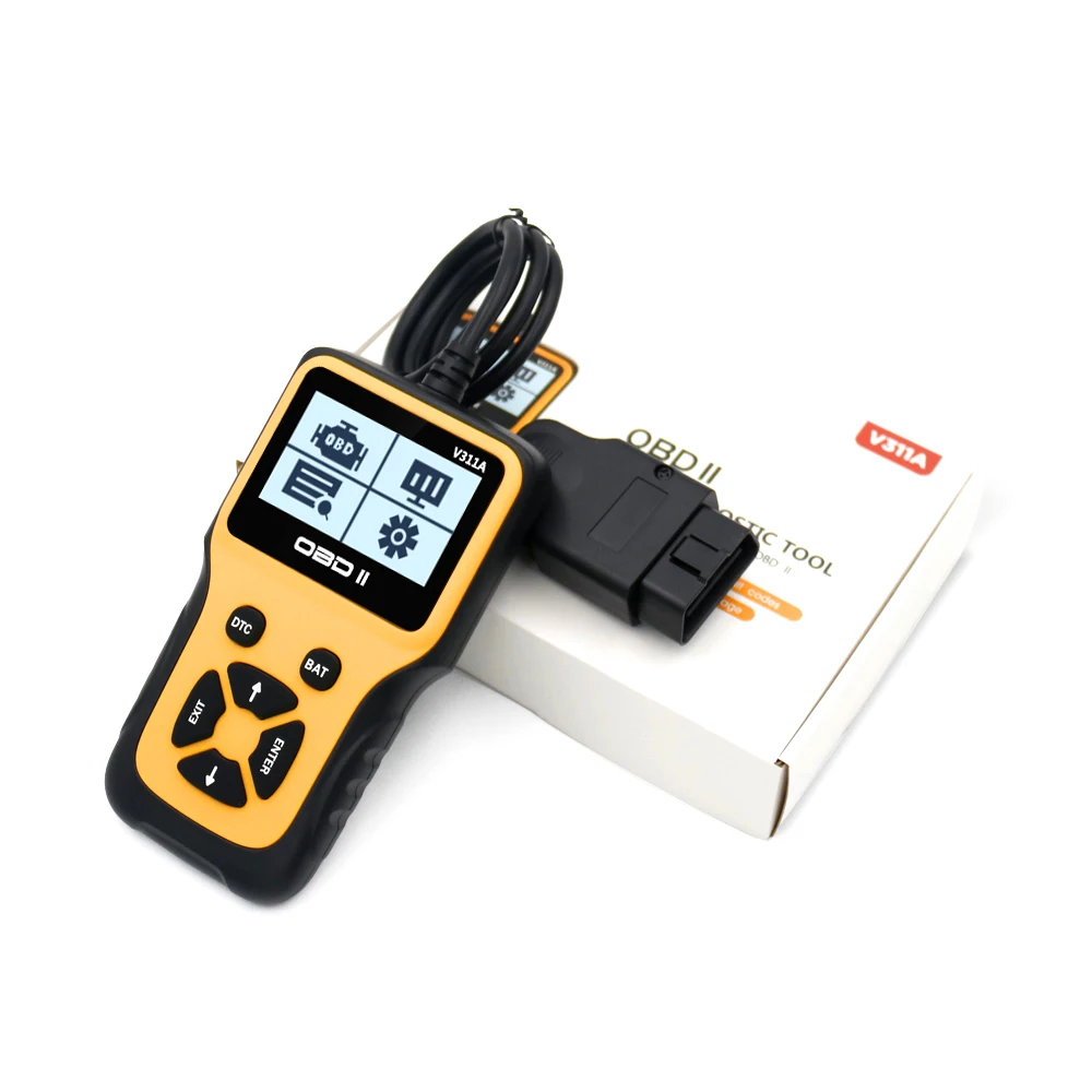 V311A OBD II сканер автомобиля диагностический инструмент Обнаружение напряжения