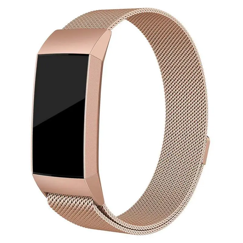 9 цветов для Fitbit charge 3 фитнес-браслет магнитный с миланским плетением браслет из нержавеющей стали сменные полосы для charge3 ремешок