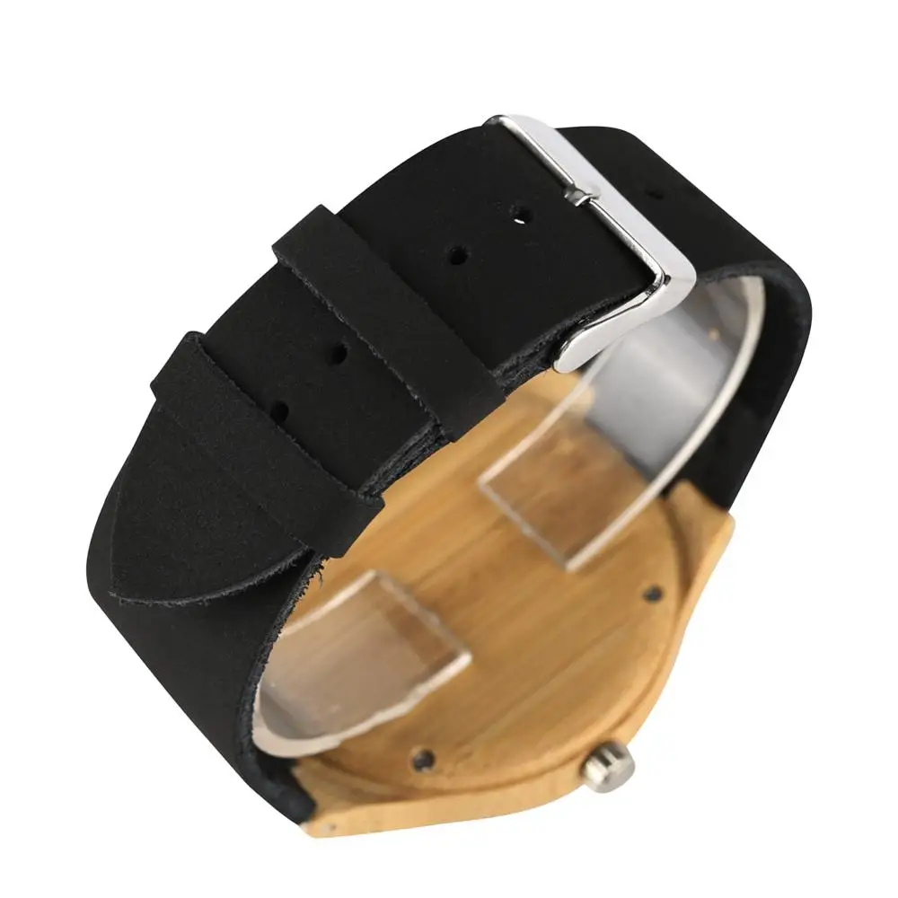 Часы наручные мужские с бамбуковым циферблатом деревянные повседневные