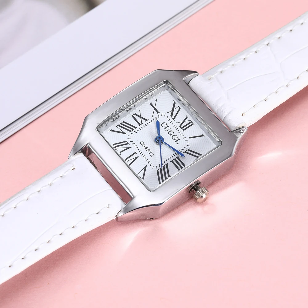 Часы мужские и женские квадратные модные брендовые кварцевые для влюбленных пар