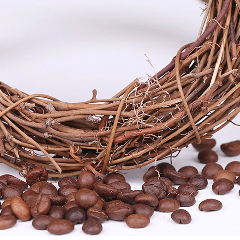 Ретро Рождественский венок висящая натуральная гирлянда сушеный ротанг