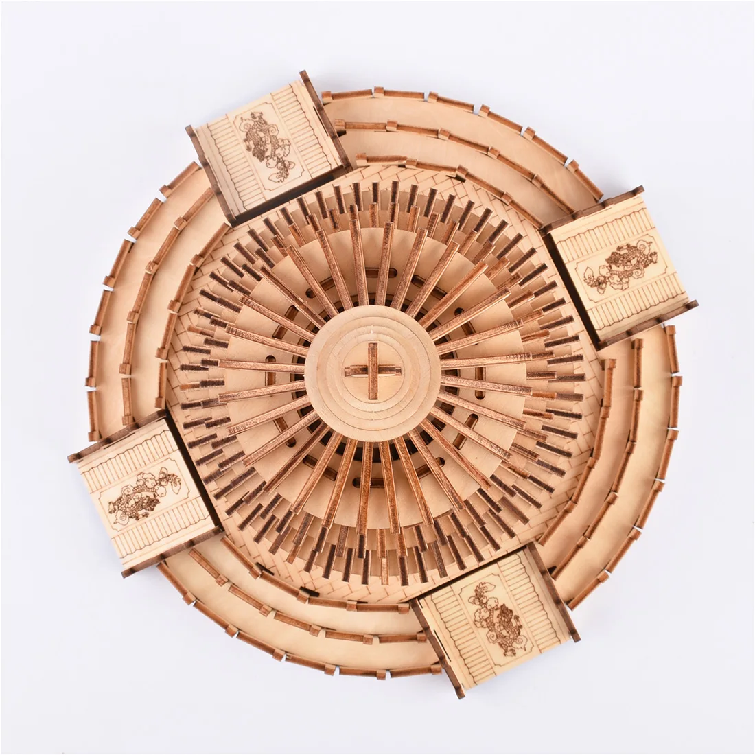 High-precision Laser Cutting Puzzle 3D Wooden Chinese Style Theme Jigsaw Model Kit for Home Bar Decor- Beijing Temple of Heaven | Дом и сад