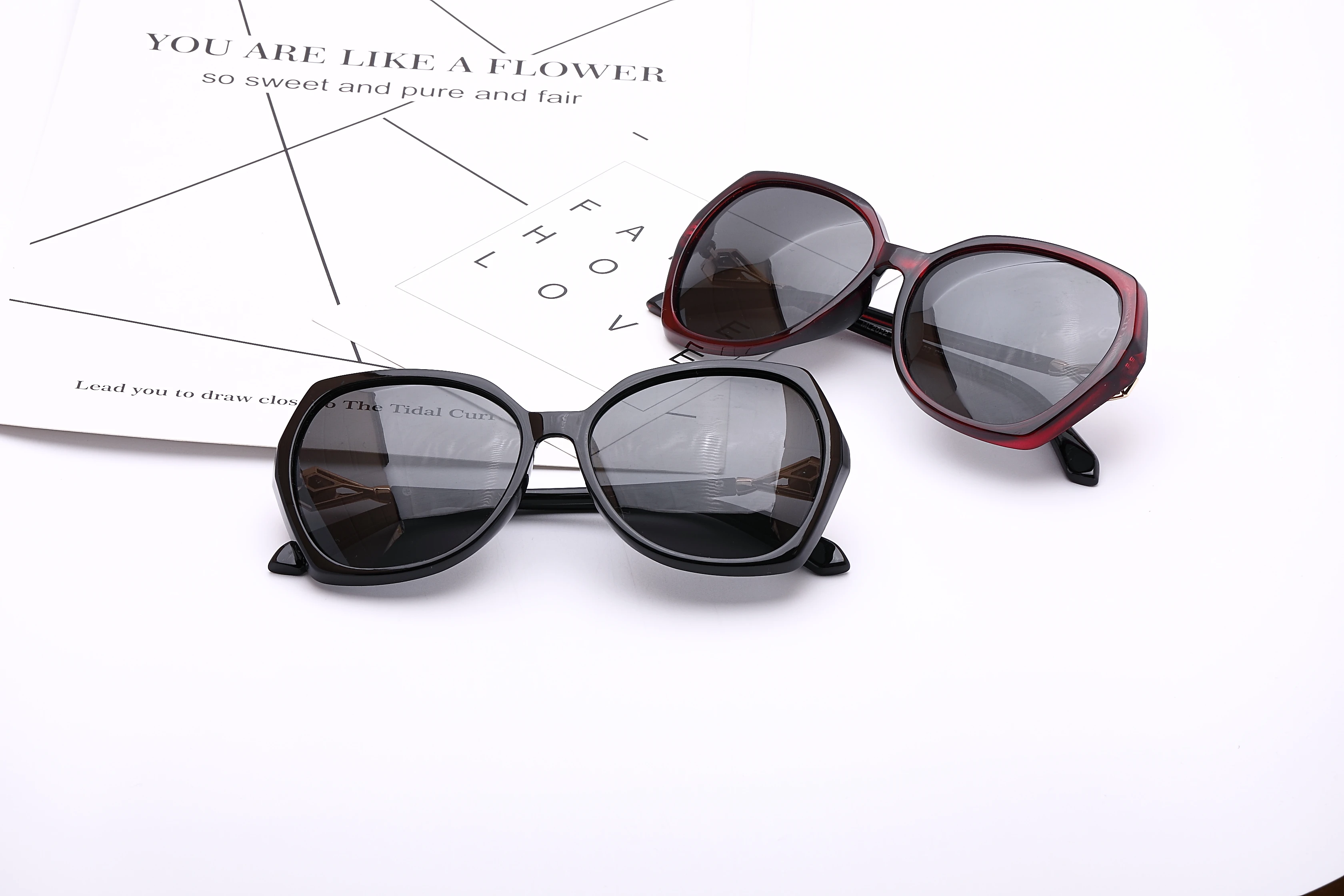 Очки солнцезащитные женские винтажные кошачий глаз пикантные маленькие