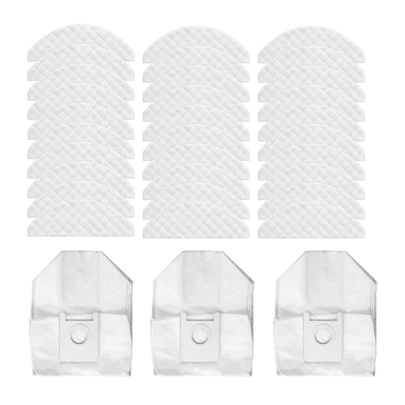

33Pcs for Roidmi EVE Plus Robot Vacuum Cleaner Dust Bag Disposable Mop Cloth Cleaning Replacement Parts