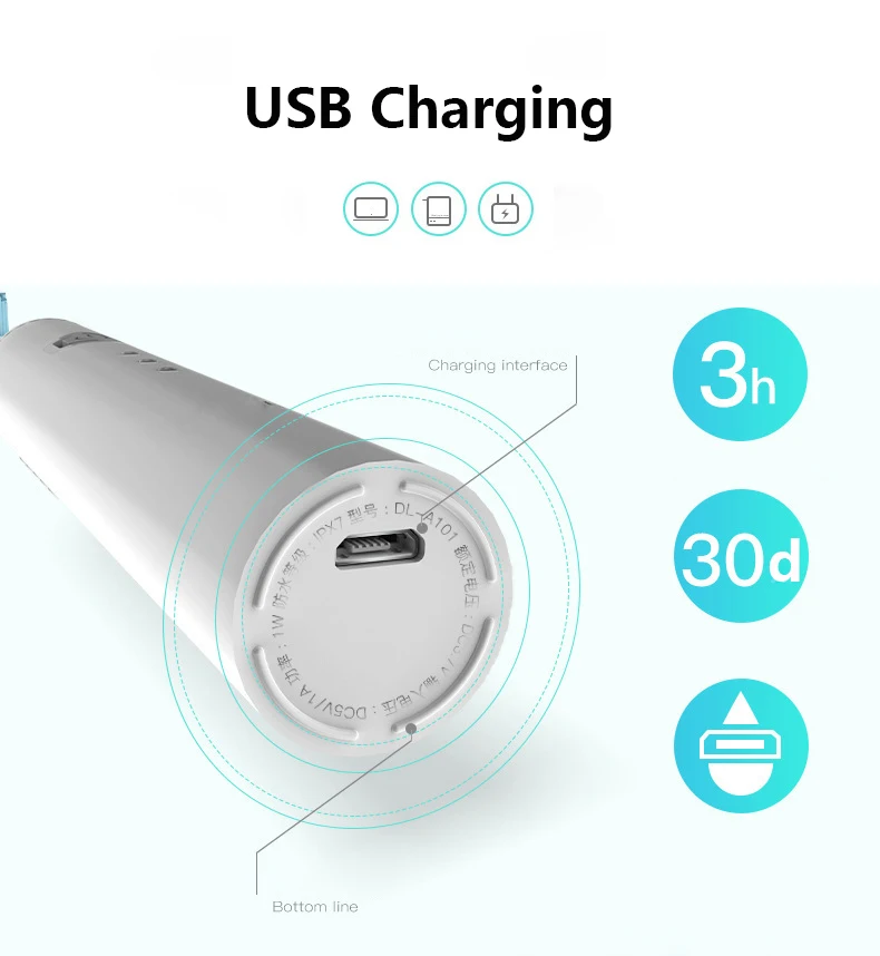 Ультразвуковая электрическая зубная щетка для Зубная щётка USB Перезаряжаемые