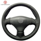LQTENLEO, черная искусственная кожа, для Peugeot 206 1998-2005 206 SW 2003-2005 206 CC 2004 2005