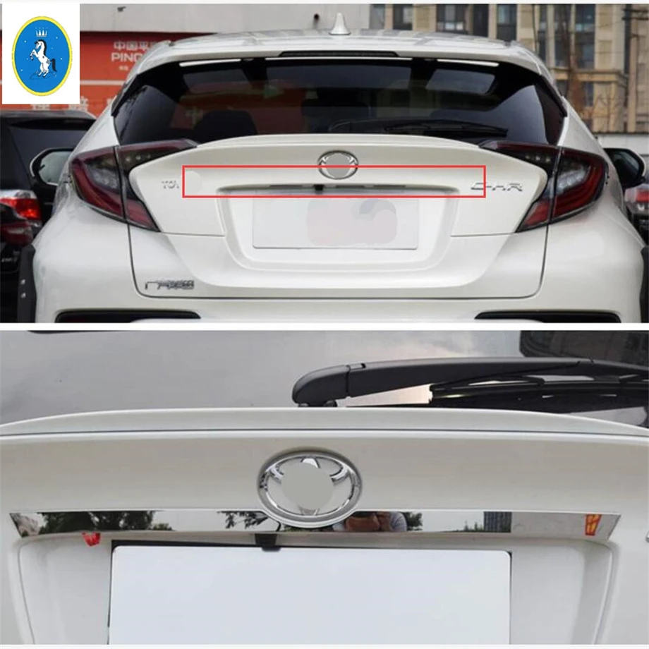 

Molding Tailgate Door Handle Strip Accent Garnish Styling Rear Trunk Tail Gate Cover Trim Fit For Toyota C-HR CHR 2016 - 2020