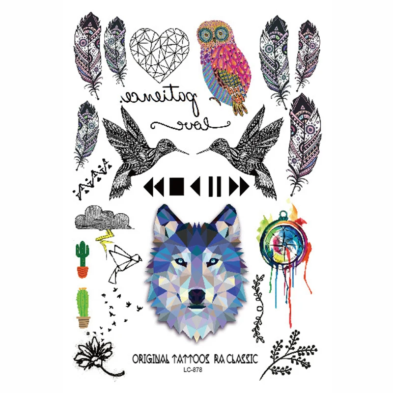 1 шт. водостойкая тату-наклейка со звёздным небом |