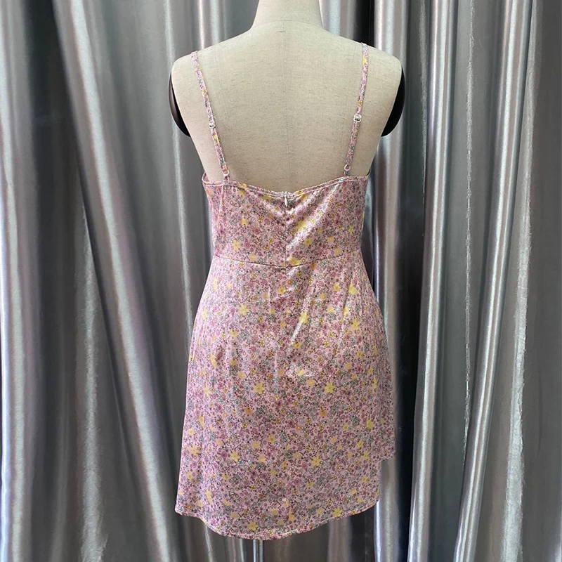 

Women Reversible Chiffon Summer Dress Floral Print Long Lantern Sleeve Adjustable Waist Two Piece Mini Holiday Casual Dress 2021