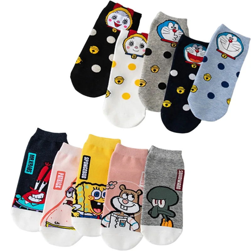 

5Pcs New Cotton Breathable Socks Anime Characters Octopus Tentacles Cute Socks Children Christmas Gifts