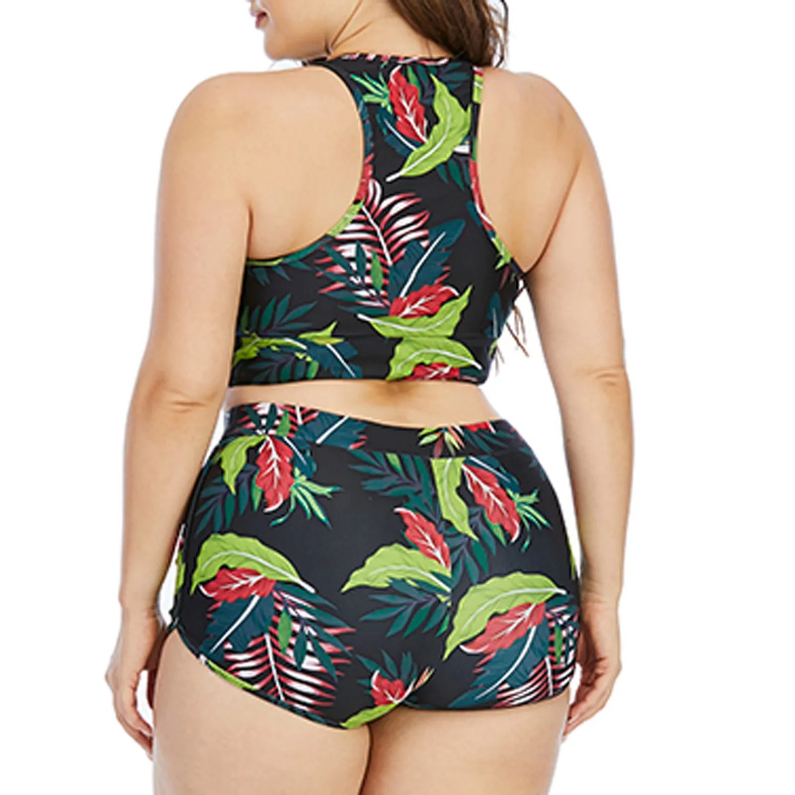 Купальник женский с пуш-ап модный пляжный комплект нижнего белья растительным