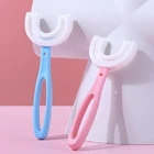 360 градусов, U-образная детская зубная щетка, детская Чистящая Щетка, удобная силиконовая детская зубная щетка, инструмент для полости рта