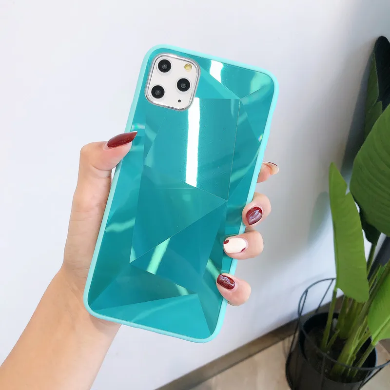 Чехол для iphone 11 Pro Max X XS XR зеркальный чехол 6D с алмазной текстурой 6 6s plus 7 8 SE 2020