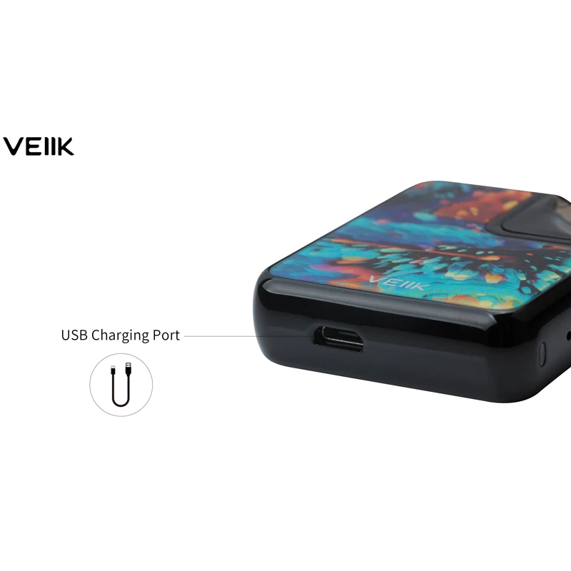 Набор для вейпа Orignal VEIIK Cracker AIO с аккумулятором 500 мАч картриджем 2 мл керамической