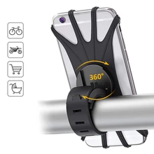 Universal Mountain Bike Mobile Phone Holder Silicone Motorcycle Bicycle Handlebar Cellphone Stand For iPhone Samsung Xiaomi