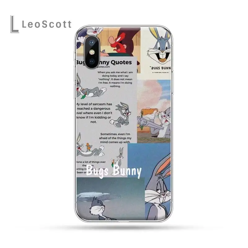 

Funny Cartoon Bugs Bunny Phone Case For iphone 12 5 5s se 6 6s 7 8 plus x xs xr 11 pro max Mini