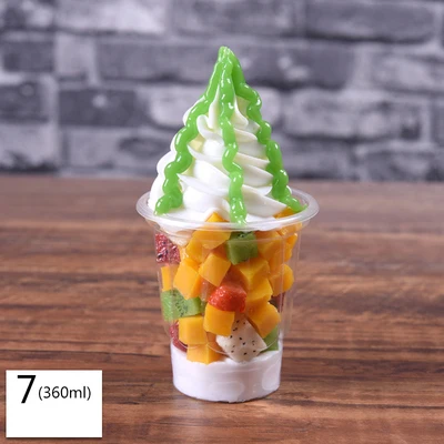 Моделирование Сливочное мороженое с сиропом образец фруктового Sundae модель поддельные для сливочного мороженого реквизит коробка для демонстрации камней в витрине искусственные sundae формы
