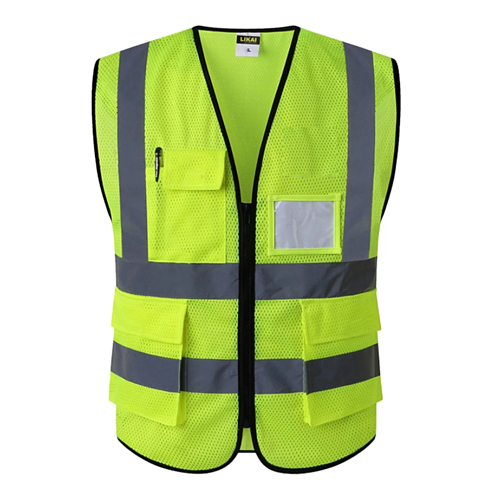 

1 piece Reflective Safety Vest Engineer Construction Gear With Pockets